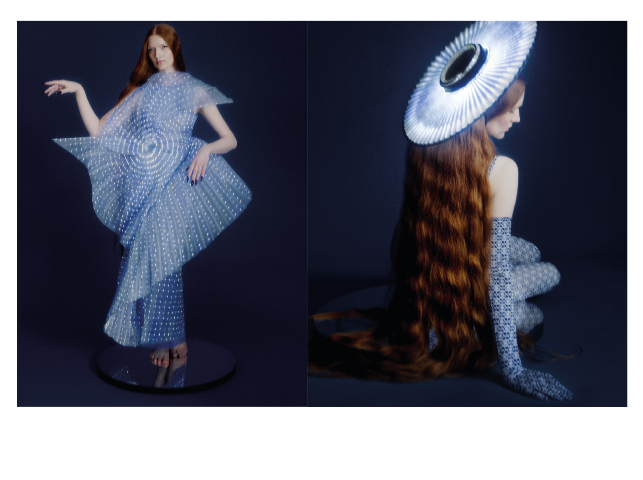 CLARA DAGUIN. Collection : Robe Couture interactive lumière. 1NSTANT INTERVIEW
