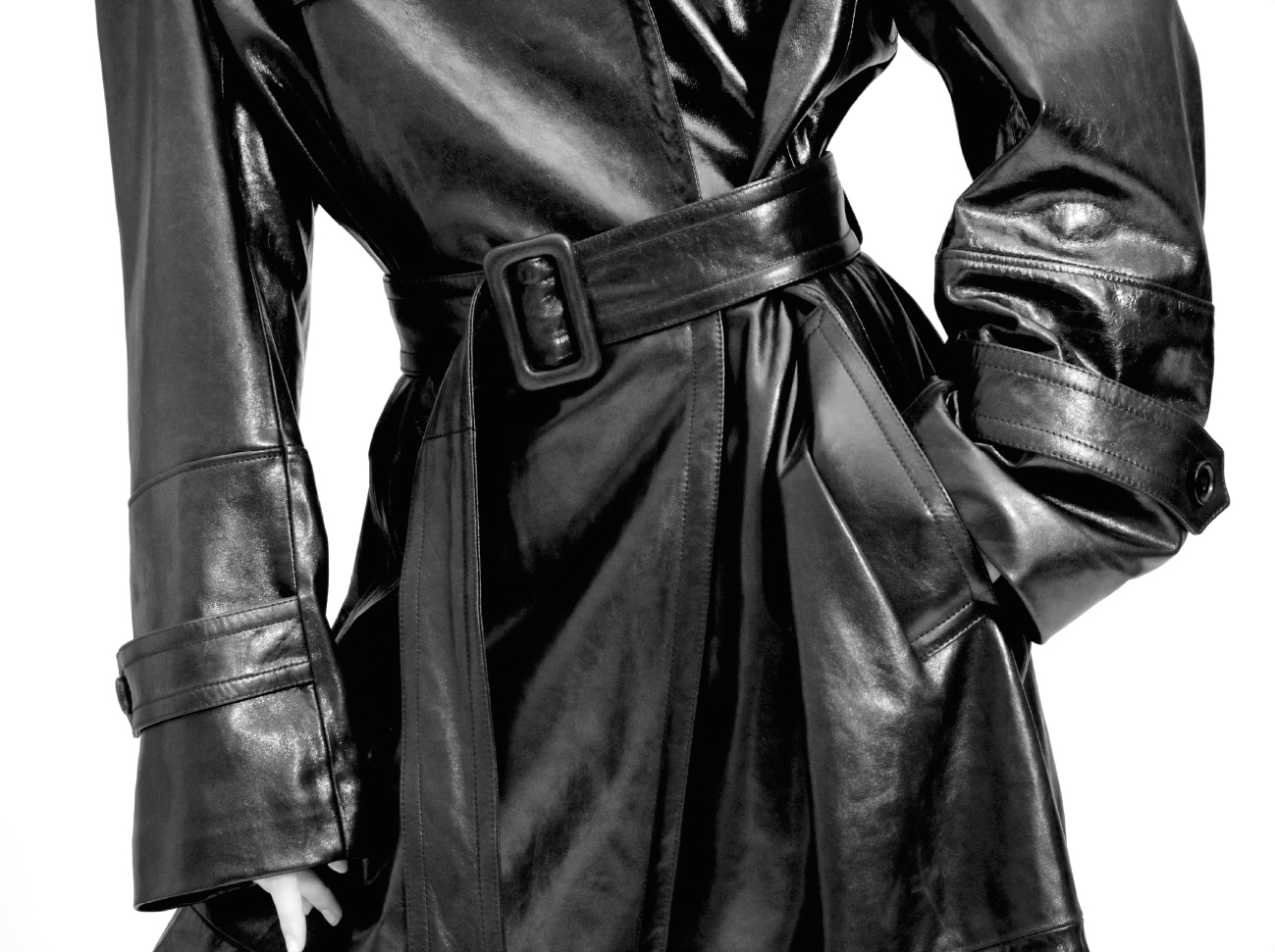 Maxi trench en cuir de SPORTMAX.