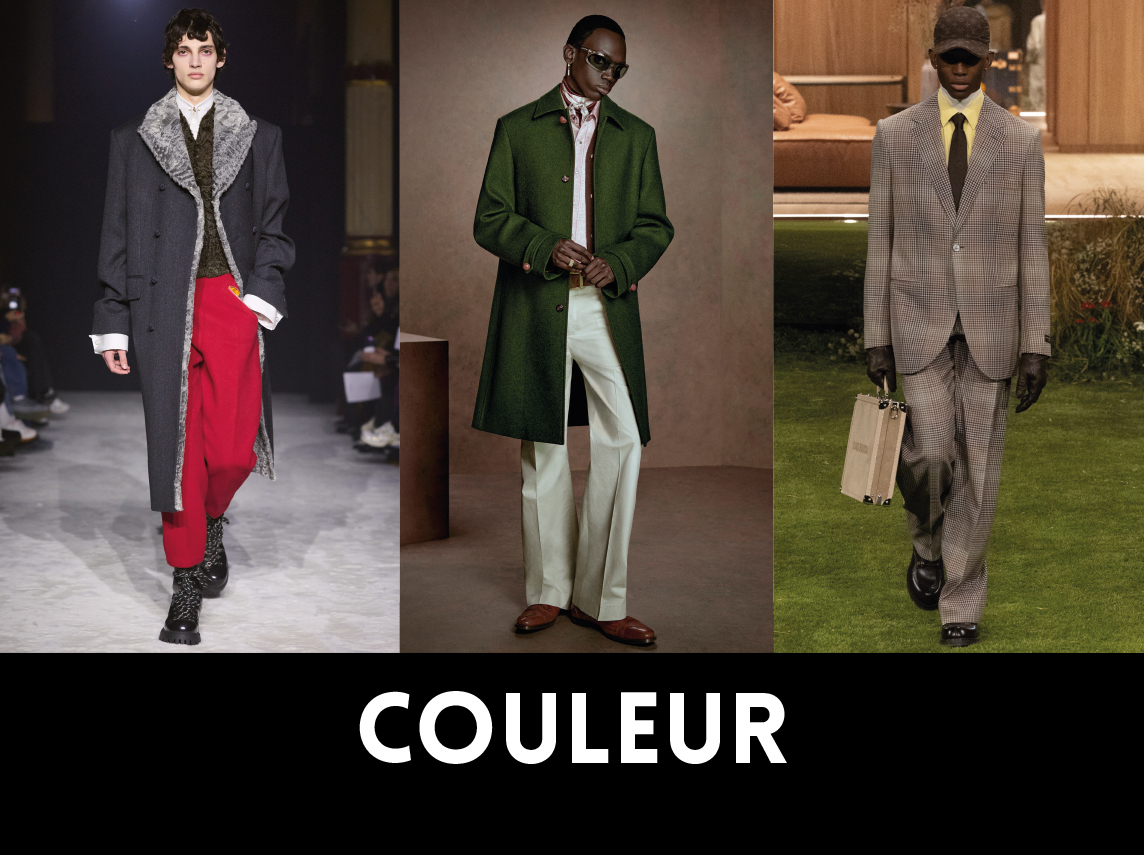 De gauche à droite, WOOYOUNGMI, ACNE STUDIOS, LOUIS VUITTON. TOP 10 DES FASHION TOC DE L’AUTOMNE-HIVER 2026-2027. 1NSTANT SHOW.