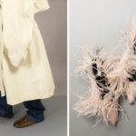 Le trench chez TOD'S. Les sandales plumes ERDEM.