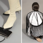 Le sac satin et broderies de PRADA et bottes collant de ZIMMERMAN. En franges pour la robe en cuir PROENZA SCHOULER.