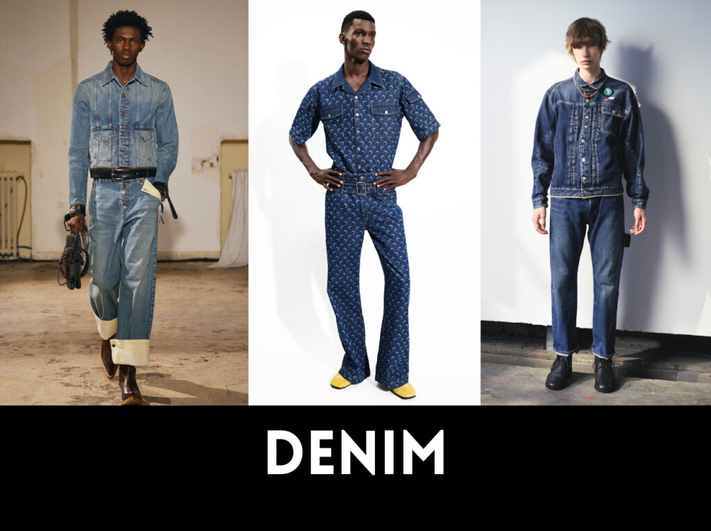 De gauche à droite, Egonlab SS26, Marine Serre SS26, Undercover SS26. 1nstant Show Men SS26