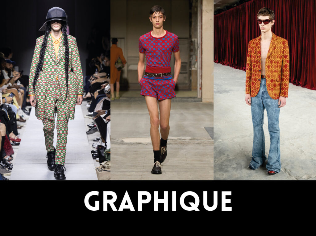 De gauche à droite, Comme des Garçons SS26, Dries Van Noten  SS26, Junya Watanabe SS26. 1nstant Show Men SS26