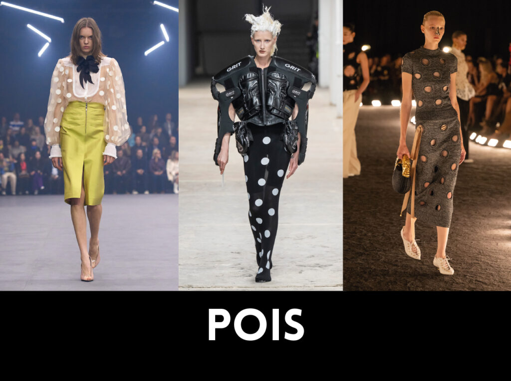 De gauche à droite VALENTINO GARAVANI, JUNYA WATANABE, SCHIAPARELLI FASHION WEEK 1NSTANT SUMMER 26