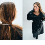 Collier en or blanc et diamants, Graff ; Manteau SportMax. 1nstant Haute Joaillerie.